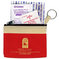 Key Ring Zippered First Aid Pouch (Standard Vinyl)